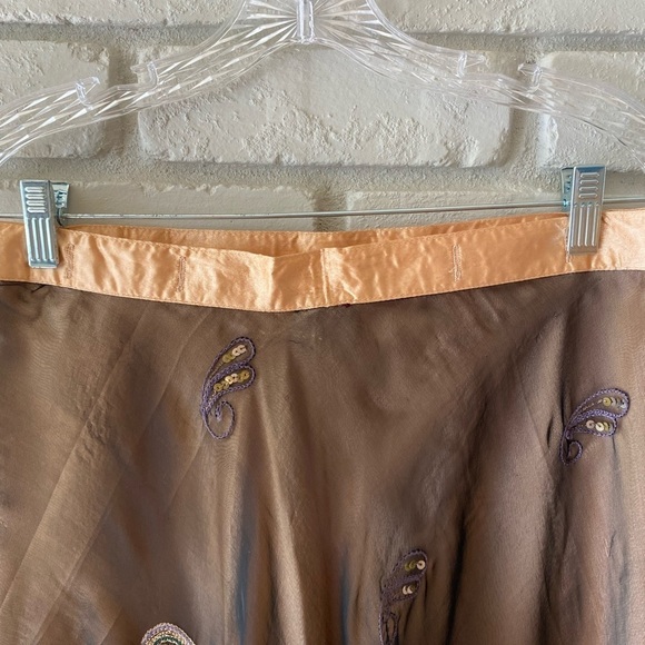 Lotus Creations Adjustable Wrap Skirt, Brown M #043 - Picture 7 of 11